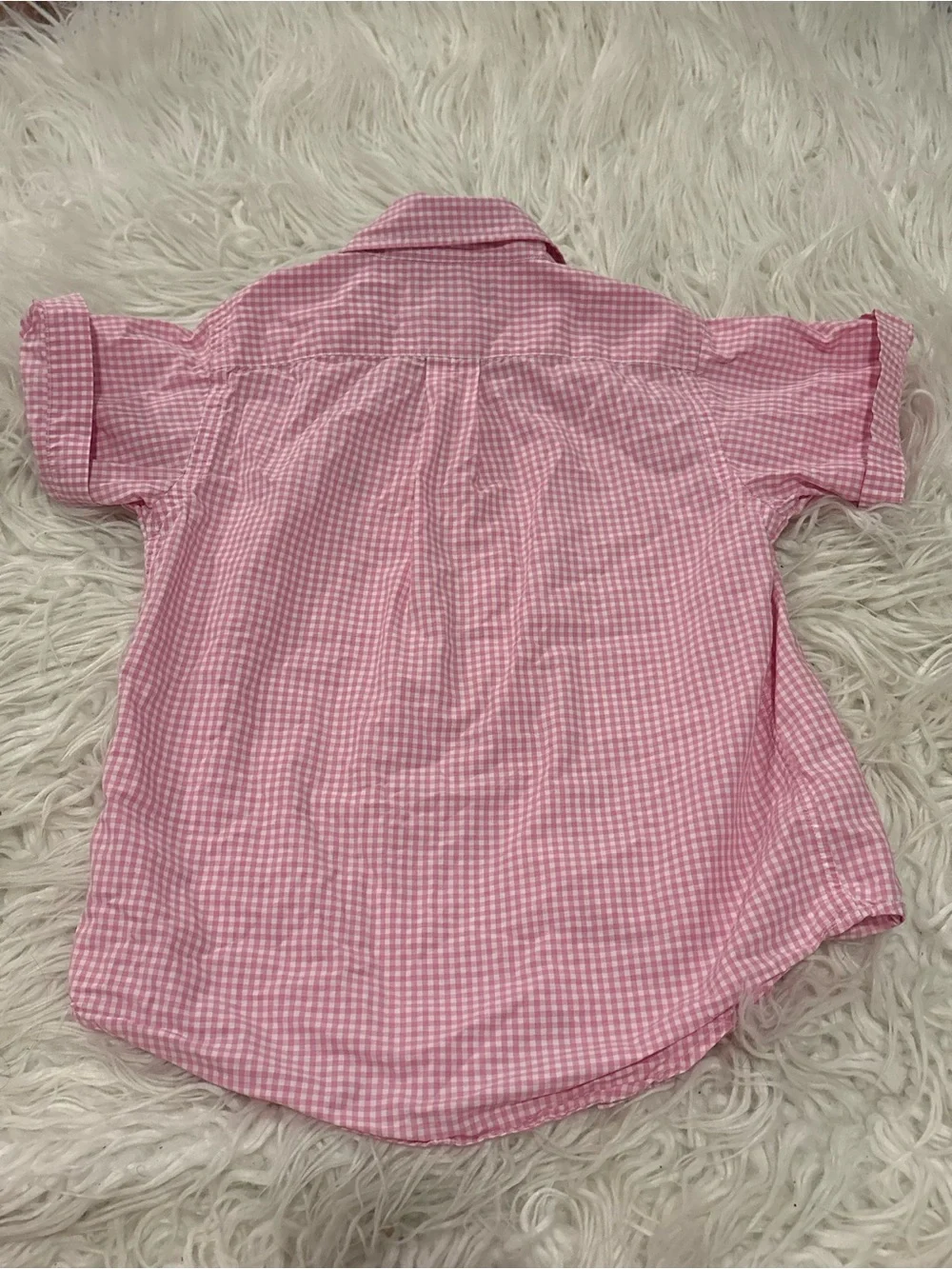 Polo Ralph Lauren Pink Gingham Button Down Shirt Boys Size 6